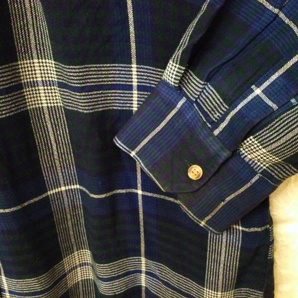 Lot of 2 '90s Northwest Territory Plaid Shackets Over-Shirt -L Pockets Navy Wine - Picture 8 of 10